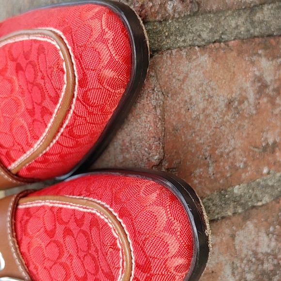 Coach Vintage Judie Monogrammed Heeled Mule Size 6.5 (2037) - Picture 4 of 11